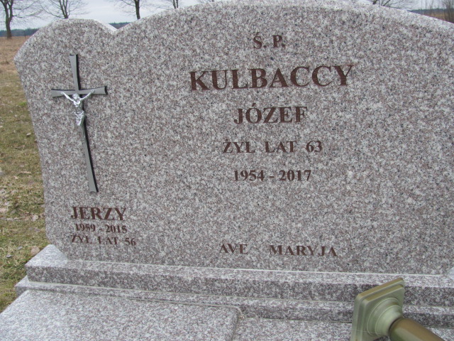 Józef Kulbacki 1954 Kalinowo - Grobonet - Wyszukiwarka osób pochowanych